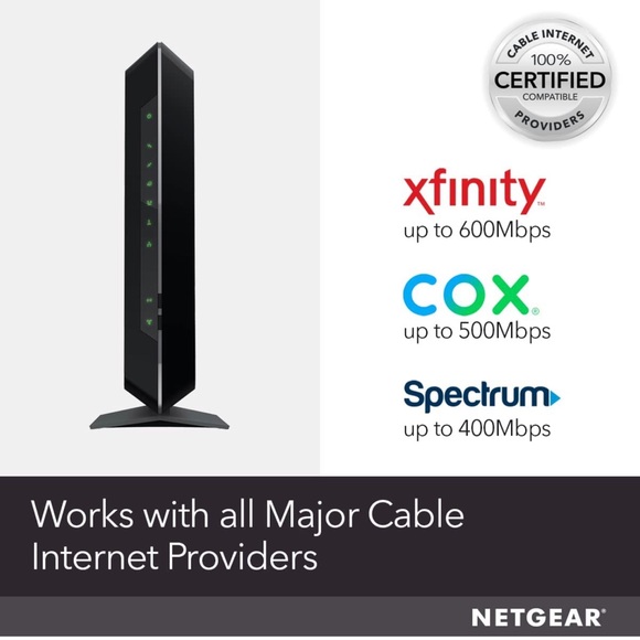 NETGEAR Nighthawk Cable Modem WiFi Router Combo C7000 - Picture 3 of 6